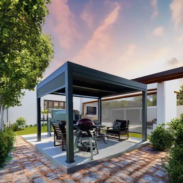 The Aluminum Alloy Pavilion is a durable and stylish addition to any garden or home